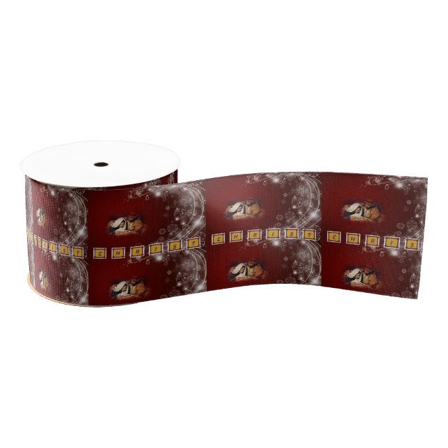Christmas Decorative Ribbon, Jesus Christ Grosgrain Ribbon (Spool)