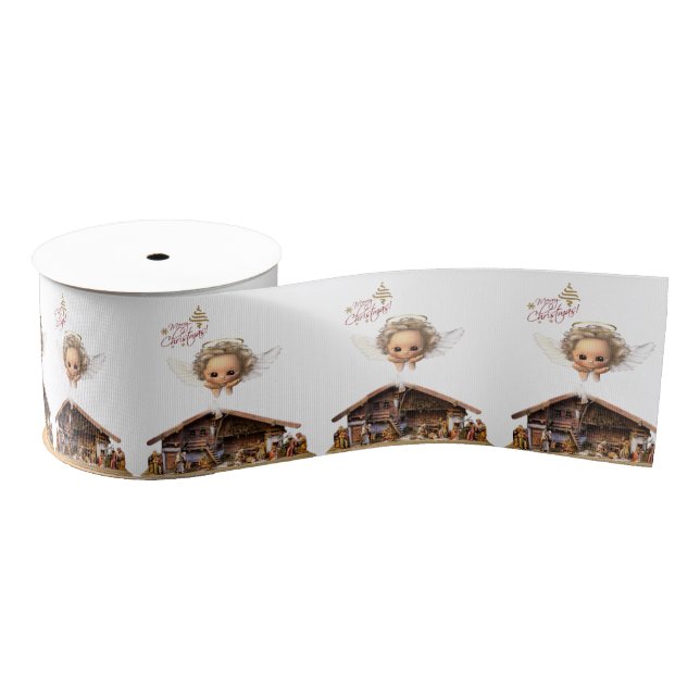 Christmas Decorative Ribbon, Jesus Christ Grosgrain Ribbon (Spool)