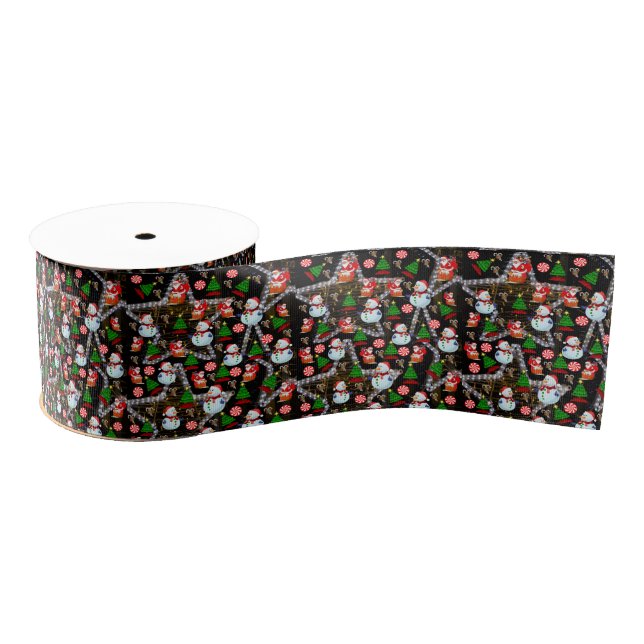 Christmas Decorative Ribbon, Snowman Grosgrain Ribbon (Spool)