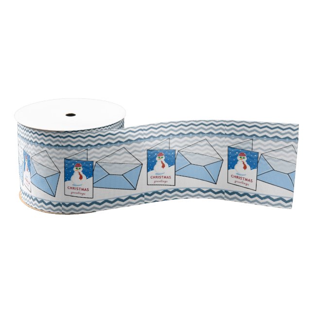 Christmas Decorative Ribbon, Snowman Grosgrain Ribbon (Spool)