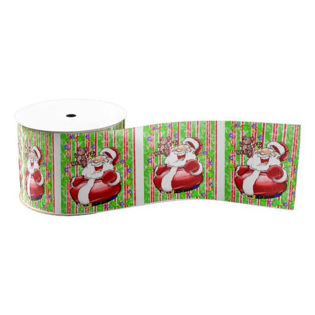 Christmas Decorative Ribbon, Teddy Bear Grosgrain Ribbon (Spool)