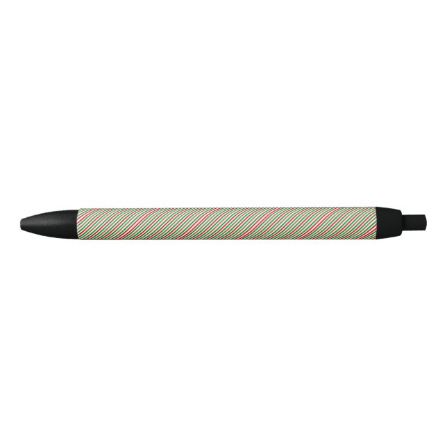 Christmas Decorative Stripes Black Ink Pen (Front)