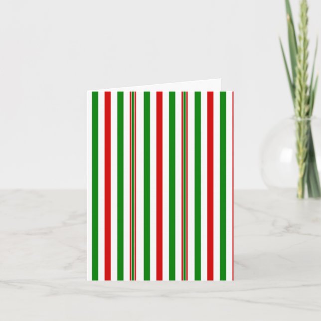 Christmas Decorative Stripes Invitation (Front)