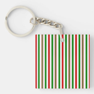 Christmas Decorative Stripes Key Ring