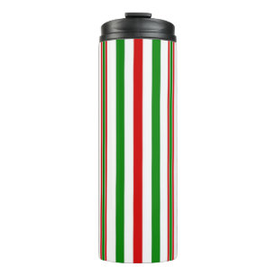 Christmas Decorative Stripes Thermal Tumbler