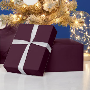 Christmas deep plum purple solid luxury dark wrapping paper