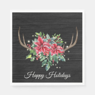 Christmas Deer Antler with Lights Napkin