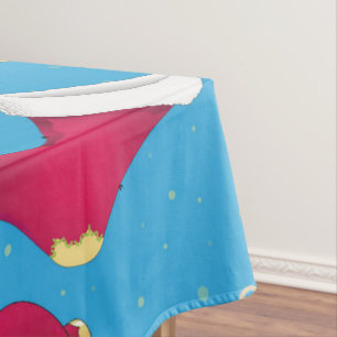 Christmas deer,bear and candle tablecloth