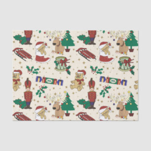 Christmas deer,bear,cat and Nutcracker Tissue Paper