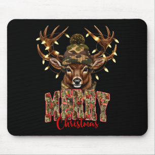 Christmas Deer Camouflage Hunting Camo Reindeer &a Mouse Mat