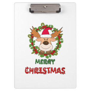 Christmas deer clipboard