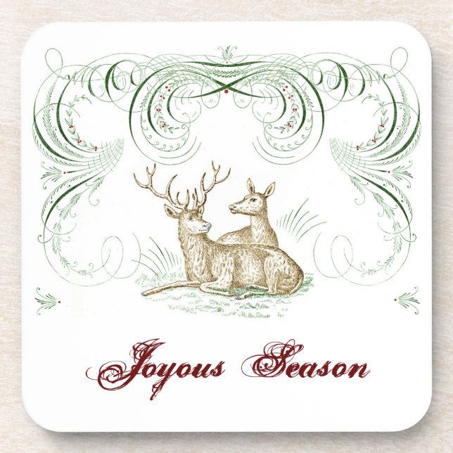 Christmas Deer Coaster (Front)