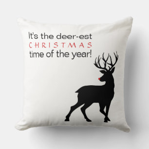 Christmas Deer-est Time of the Year Cushion