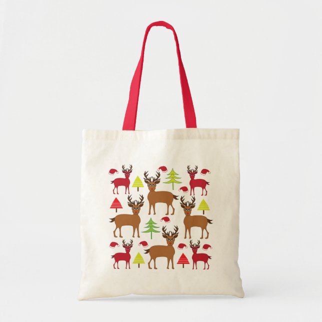 Christmas Deer Festive Christmas Tote Bag (Front)