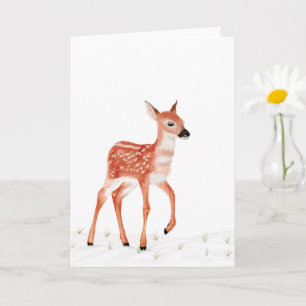 Christmas Deer foal Card