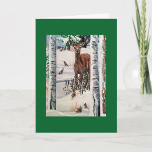 Christmas Deer & Friends Holiday Card
