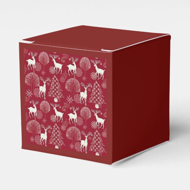 Christmas Deer Gift Favour Box (Front Side)