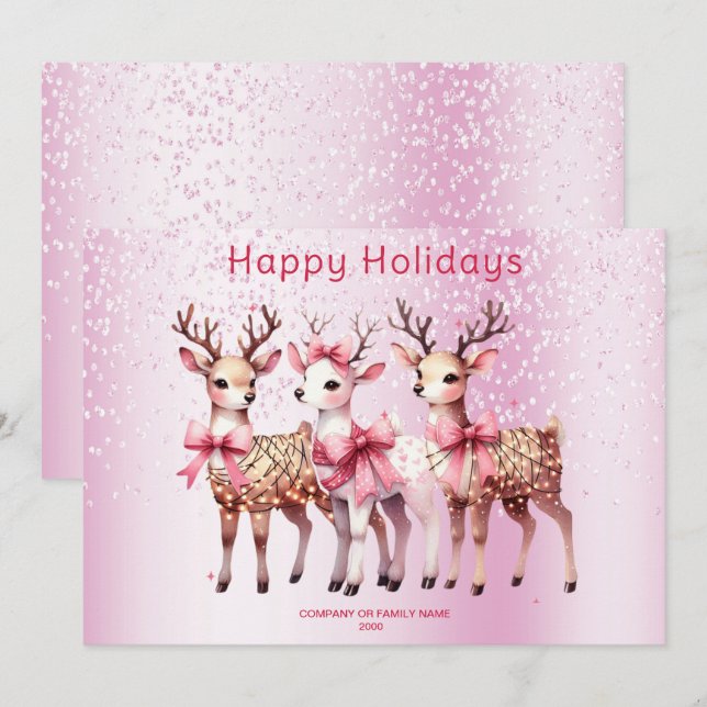 Christmas Deer Holiday Card (Front/Back)