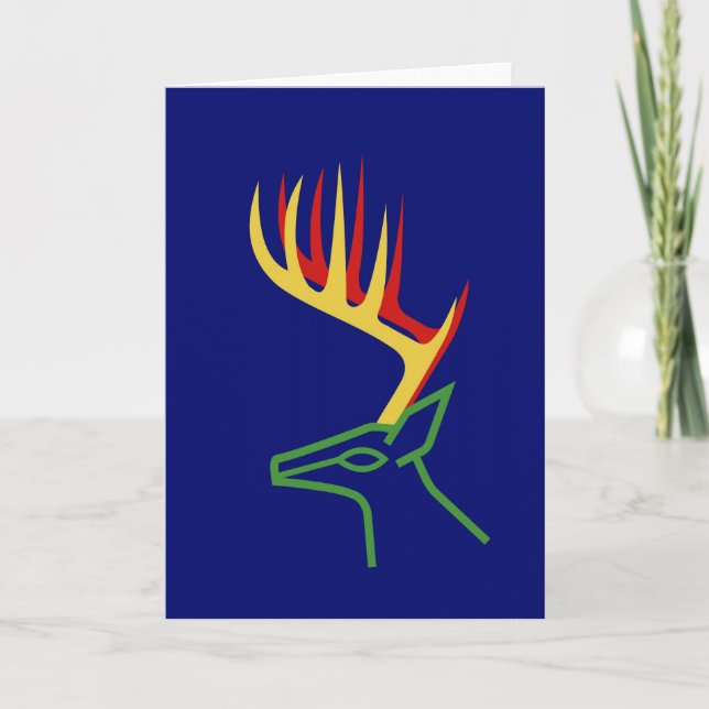 Christmas Deer Holiday Card (Front)