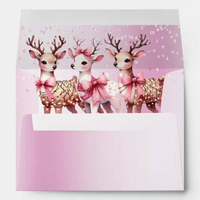Christmas Deer Holiday Envelope (Back (Bottom))
