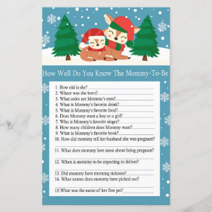 Christmas deer how well do you know baby shower
