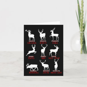Christmas Deer Hunters All Of Santa's Reindeer Xma Card