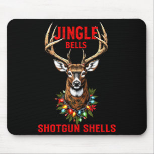 Christmas Deer Hunting Dashing Through Snow Jingle Mouse Mat