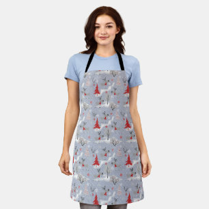 Christmas deer in the forest. Christmas, deer Apron