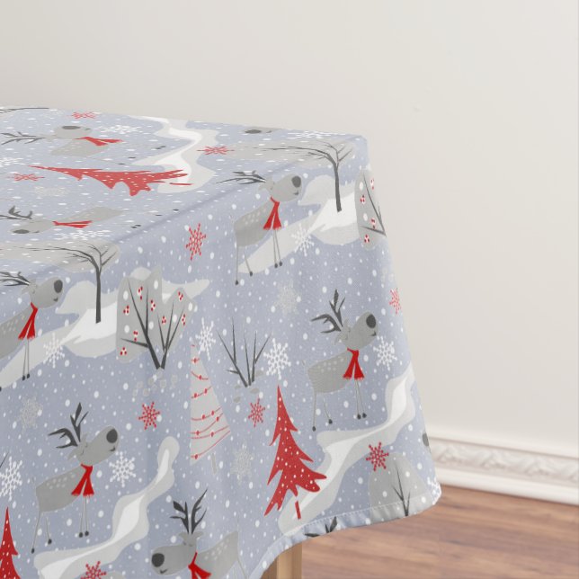Christmas deer in the forest. Christmas, deer Tablecloth (In Situ)