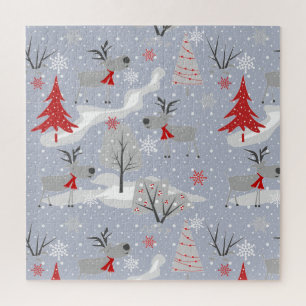 Christmas deer in the forest. jigsaw puzzle