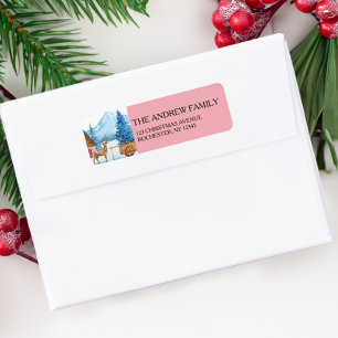Christmas Deer & Landscape Address