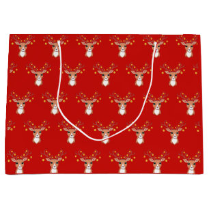 Christmas Deer Large Gift Bag