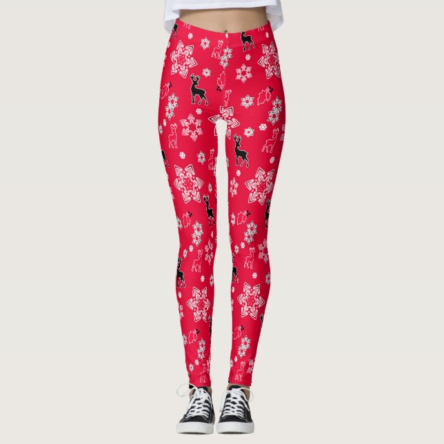 Christmas deer, leggings (Front)