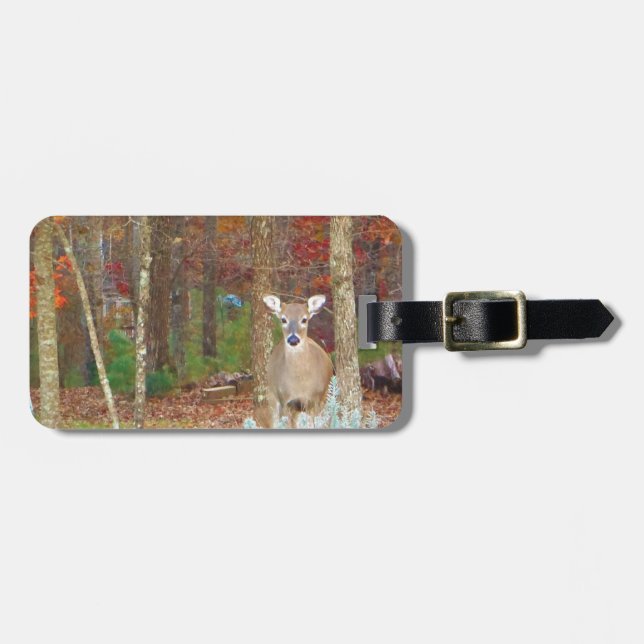 Christmas Deer Luggage Tag (Front Horizontal)