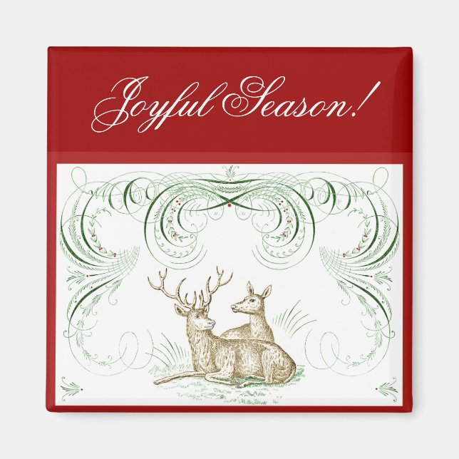 Christmas Deer Magnet (Front)