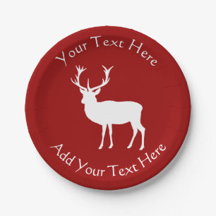 Christmas Deer Paper Plate