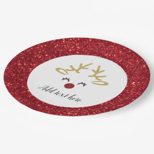 Christmas Deer paper plates