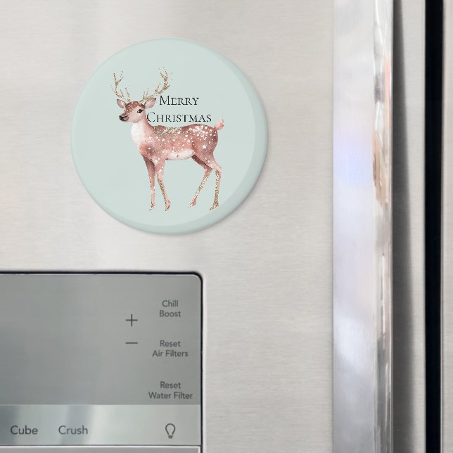 Christmas Deer Personalised Magnet (In Situ (Fridge))