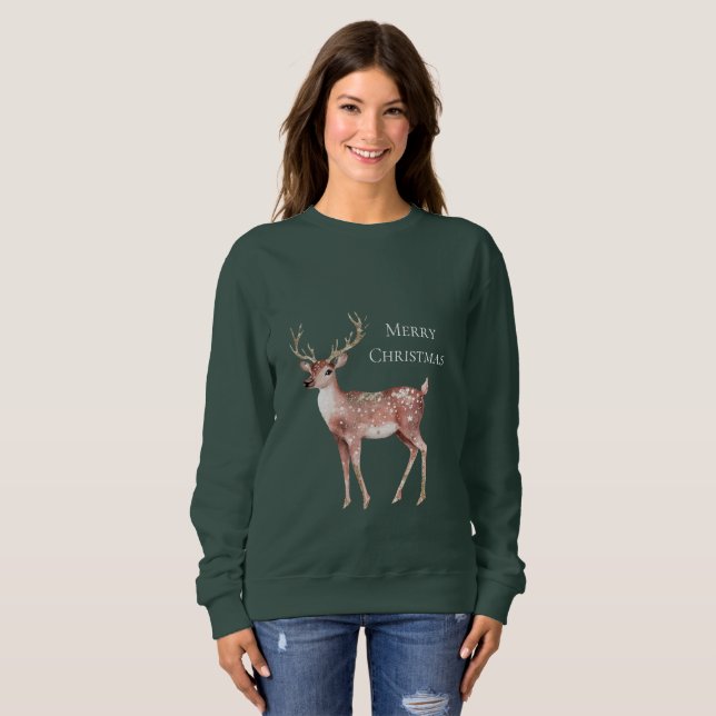 Christmas Deer Personalised Sweatshirt (Front Full)