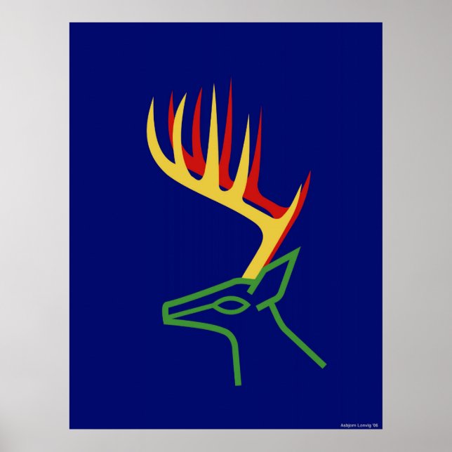 Christmas Deer Poster (Front)