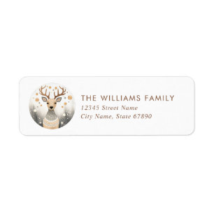 Christmas Deer Return Address Labels