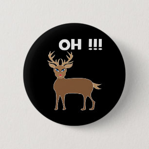Christmas Deer Season Cute Festive Retro Style  6 Cm Round Badge