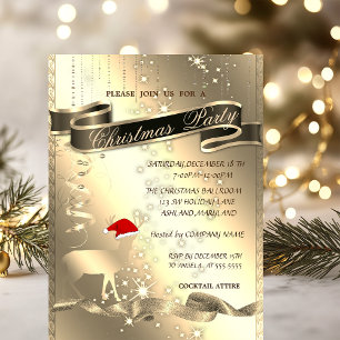Christmas Deer,Sparkle,Christmas Company Party Invitation