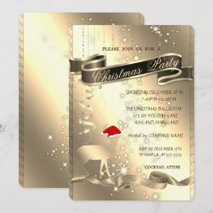 Christmas Deer,Sparkle,Christmas Company Party Invitation