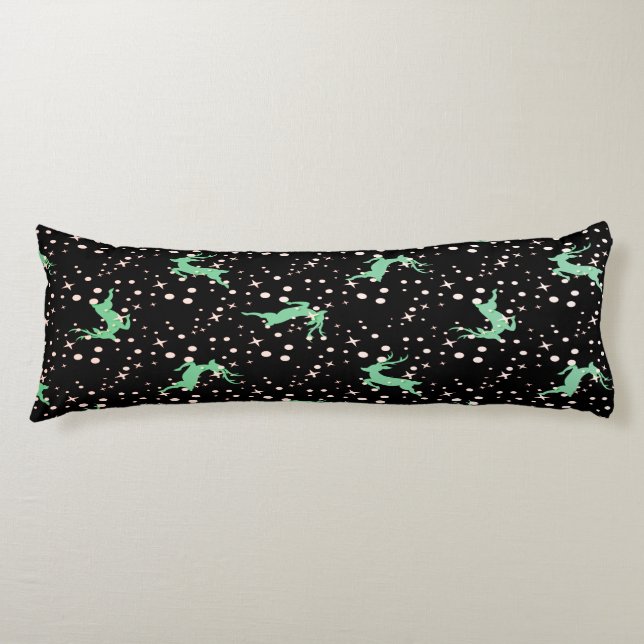 Christmas Deer Star Winter Pattern  Body Cushion (Front)