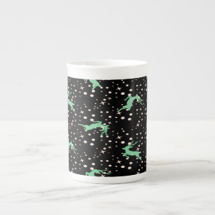 Christmas Deer Star Winter Pattern Bone China Mug