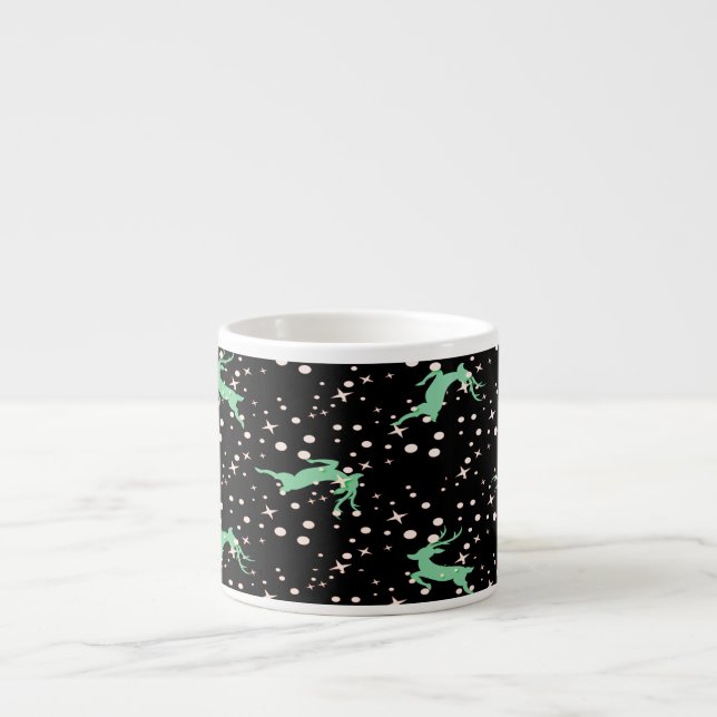 Christmas Deer Star Winter Pattern  Espresso Cup (Front)