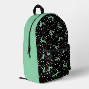 Christmas Deer Star Winter Pattern Printed Backpack