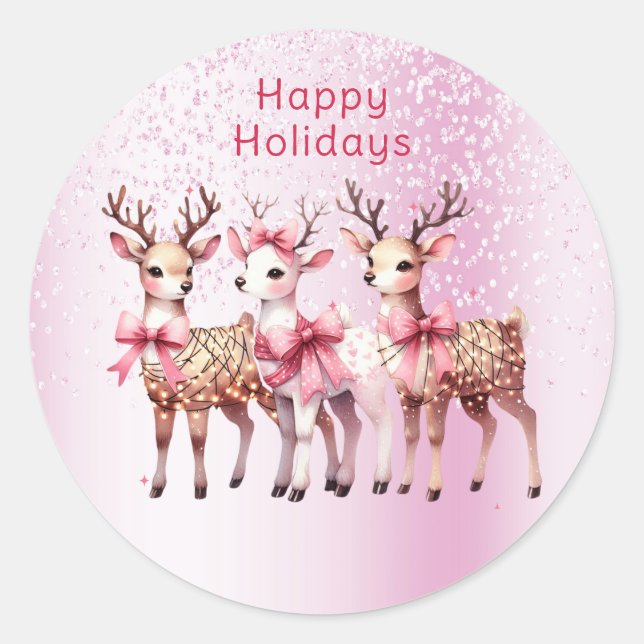Christmas Deer Sticker (Front)