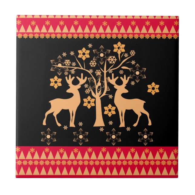 Christmas deer tile (Front)